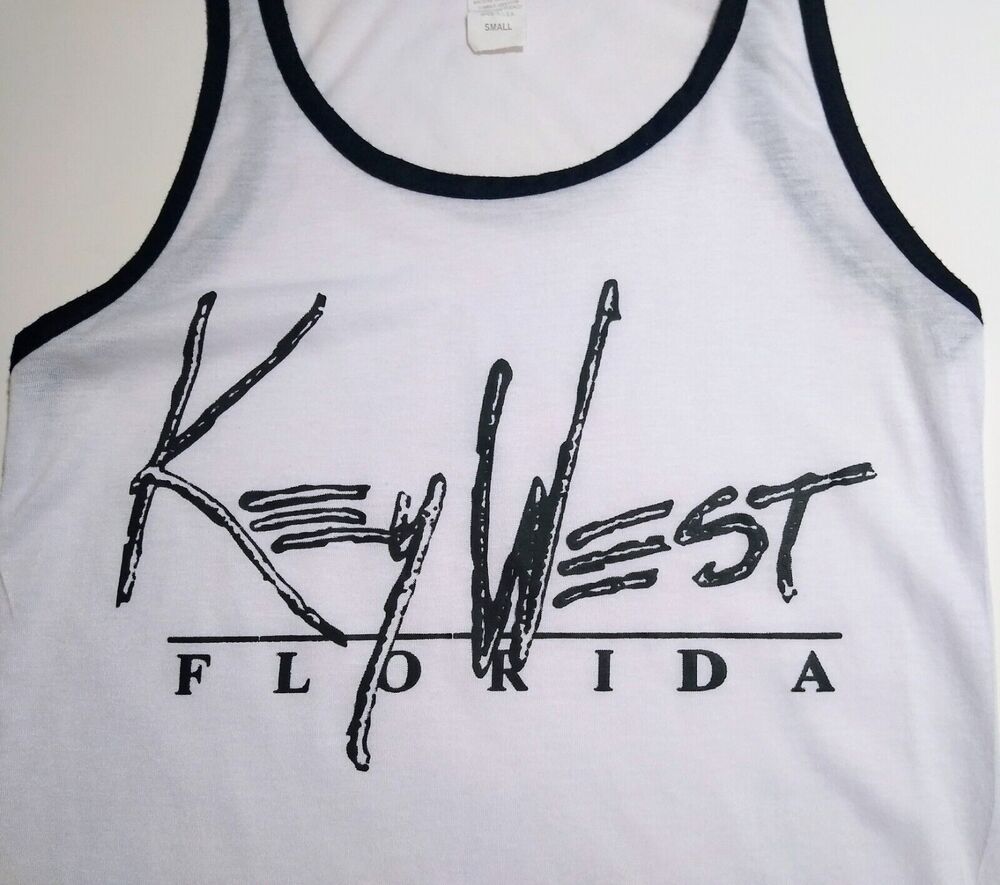 Vintage Shelor Clothing Tank Top Small Key West Florida USA Made